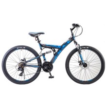 Велосипед Stels Focus MD 26 21-sp (V010) 18, чёрный/синий (LU073823)