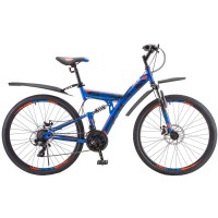 Велосипед Stels Focus MD 27.5 21-sp (V010) 19, синий/красный (LU083834)