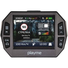 Автомобильный видеорегистратор с радар-детектором Playme P600SG GPS