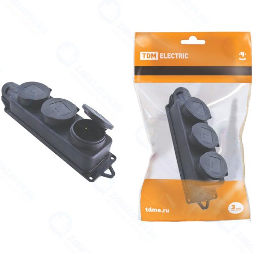 Розетка тройная TDM Electric SQ0612-0008