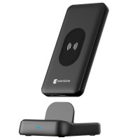 Внешний аккумулятор Everstone ES-PBK-002, с функцией беспроводной зарядки Black
