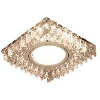 Встраиваемый светильник Gauss Backlight BL029 квадратный, кристал/хром, Gu5.3, 2700K