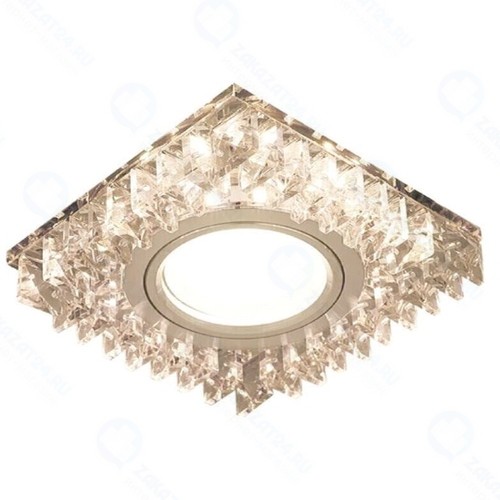 Встраиваемый светильник Gauss Backlight BL029 квадратный, кристал/хром, Gu5.3, 2700K