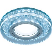 Встраиваемый светильник Gauss Backlight BL045 круглый, кристалл/хром, Gu5.3, 4100K