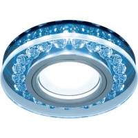 Встраиваемый светильник Gauss Backlight BL047 круглый, черный/кристалл/хром, Gu5.3, 4100K