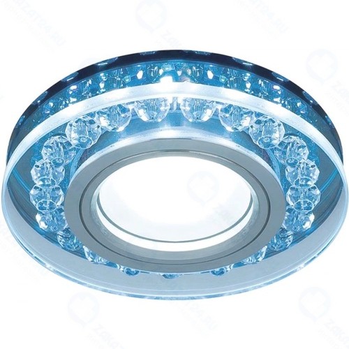 Встраиваемый светильник Gauss Backlight BL047 круглый, черный/кристалл/хром, Gu5.3, 4100K