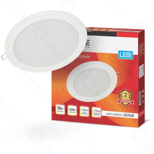 Светодиодная панель IN-HOME RLP-eco 18Вт 230В 4000К 1080Лм 225мм IP40