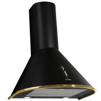 Вытяжка Elikor Омега 60 черный / золото (650)