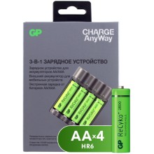 Зарядное устройство GP + аккумуляторы GP X411 + 4 аккумулятора AA (HR6) 2700 mAh (GPX411270AAHCE-2CRB4)