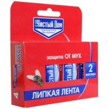 Липкая лента от мух ЧИСТЫЙ-ДОМ с аттрактантом, 4 шт (02-601) Липкая лента от мух ЧИСТЫЙ-ДОМ с аттрактантом, 4 шт (02-601)