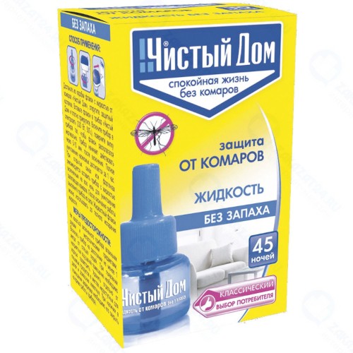Средство для защиты от комаров ЧИСТЫЙ-ДОМ 45 ночей (02-606)