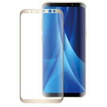 Защитное стекло с рамкой 3D MOBIUS для Samsung Galaxy S8 Curved Edge Gold (4232-067)