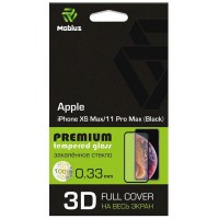 Защитное стекло с рамкой 3D MOBIUS для iPhone XS Max/11 Pro Max Black (4232-213)