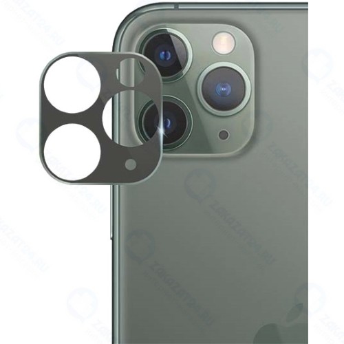 Защитное стекло Deppa на камеру iPhone 11 Pro/ Pro Max, темно-зеленый (62623)