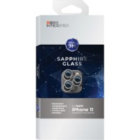 Защитное стекло InterStep на камеру iPhone 11, серебристая рамка (IS-TG-IPHCAM011-SAIESL-UNI)