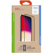 Защитное стекло с рамкой 3D InterStep Full Cover iPhone 6/6s, белая рамка (IS-TG-IPHO6S3DW-UA3B202)