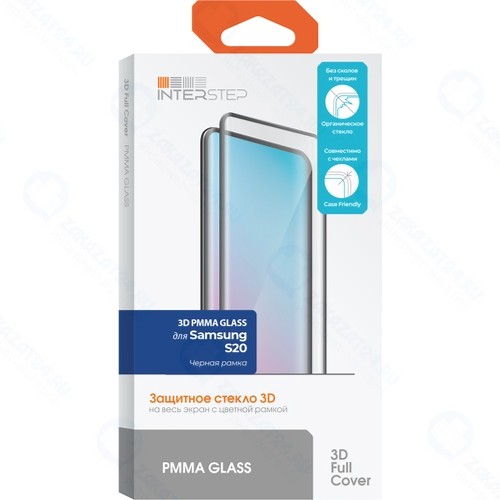 Защитное стекло InterStep для S20, черная рамка (IS-TG-SAM000S20-PM03B0-MEGD00)