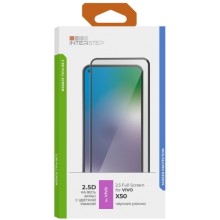 Защитное стекло с рамкой 2.5D InterStep для Vivo X50, черная рамка (IS-TG-VIV000X50-02AFB0-ELGD00)