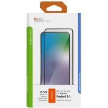 Защитное стекло с рамкой 2.5D InterStep для Xiaomi Redmi 9A, черная рамка (IS-TG-XIA00RE9A-02AFB0-ELGD00)