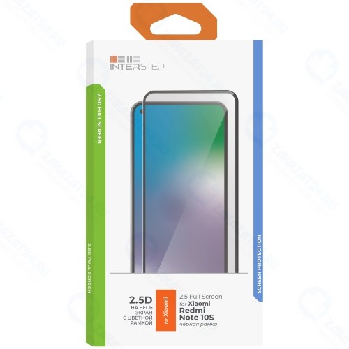 Защитное стекло с рамкой 2.5D InterStep для Xiaomi Redmi Note 10S Black (IS-TG-XIARNO10S-02AFB0-ELGD00)