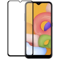 Защитное стекло PERO для Samsung A51, черное (PGFG-A51)