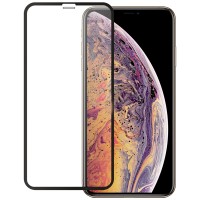 Защитное стекло PERO для iPhone Xs Max/11 Pro Max, черное (PGFG-IXSM)