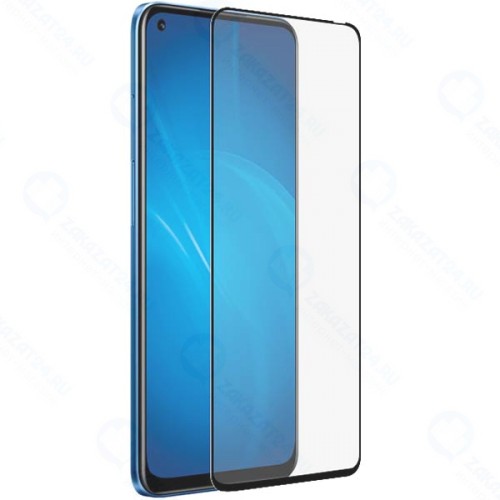 Защитное стекло DF FS + FG для Realme Narzo 30 (5G), с цветной рамкой, черный (rmColor-16 Bl)