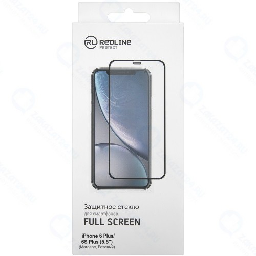 Защитное стекло RED-LINE iPhone 6 Plus/6S Plus, розовая рамка (УТ000009419)