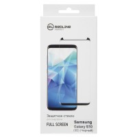 Защитное стекло с рамкой 3D RED-LINE для Samsung Galaxy S10, черная рамка (УТ000017172)