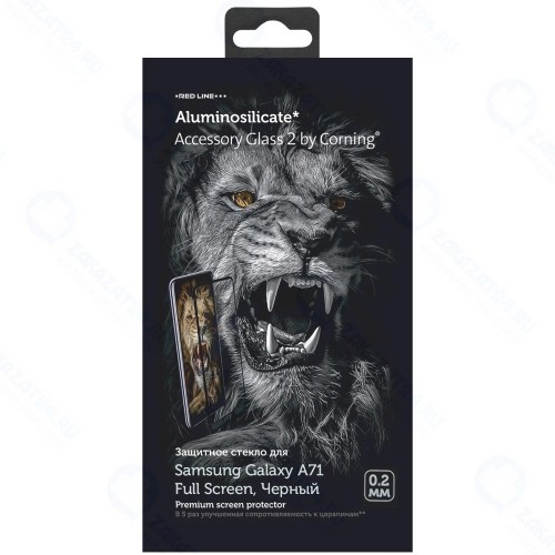 Защитное стекло RED-LINE Corning Full Screen для Samsung Galaxy A71, 0,2 мм Black (УТ000023174)