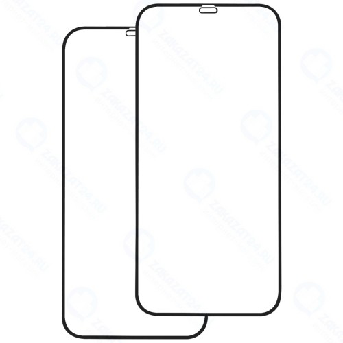 Защитное стекло RED-LINE для iPhone 12 Pro Max Black, 2 шт (УТ000028440)