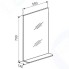 Зеркало-полка DORATIZ Лайт 55, белое, в разборе (2711.096)