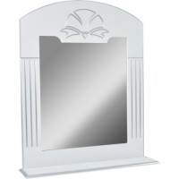 Зеркало-полка DORATIZ Аттика 105, белое/патина серебро (2711.106)