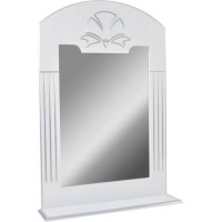 Зеркало-полка DORATIZ Аттика 75, белое/патина серебро (2711.122)