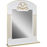 Зеркало-полка DORATIZ Аттика 105, белое/патина золото (2711.129)