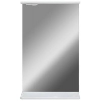 Зеркало-полка DORATIZ Рита 45, с подсветкой и розеткой, белое (2712.290)