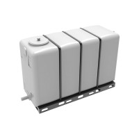 Емкость KR 4000л с 2 патрубками 90 и 63 мм для транспортировки в обрешетке