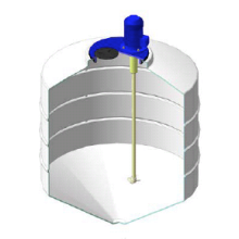 Емкость ФМ 500л в обрешетке c пропеллерной мешалкой